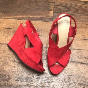 Red women wedges